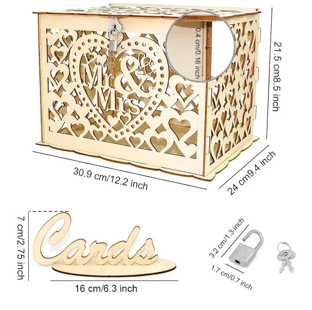 Wooden Wedding Card Box image indicator(2)
