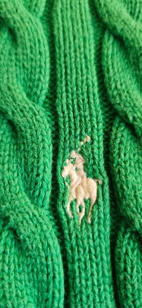 Ralph Lauren Green Cardigan Size 7 image indicator(4)