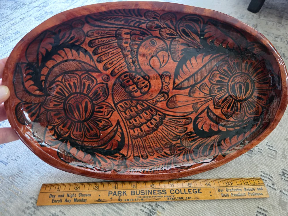 Hand Carved Wooden Tray - Jose Angel G. G. image indicator(3)