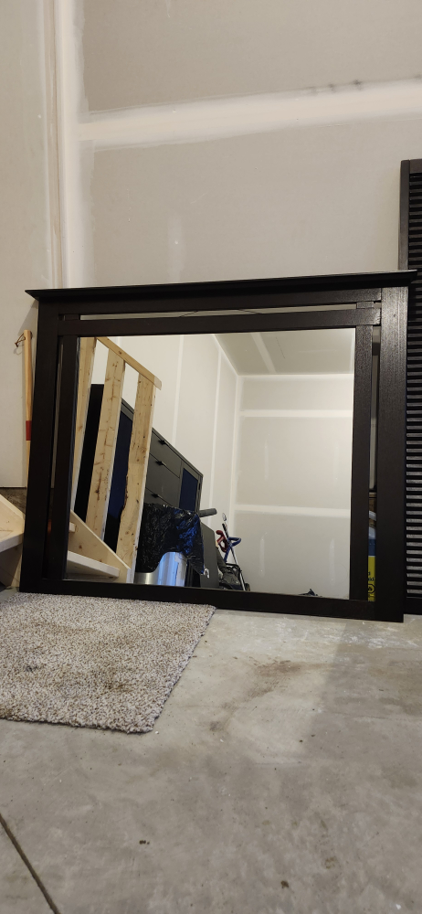 Double-sided hair salon station with solid hardwood mirror - photo 4
