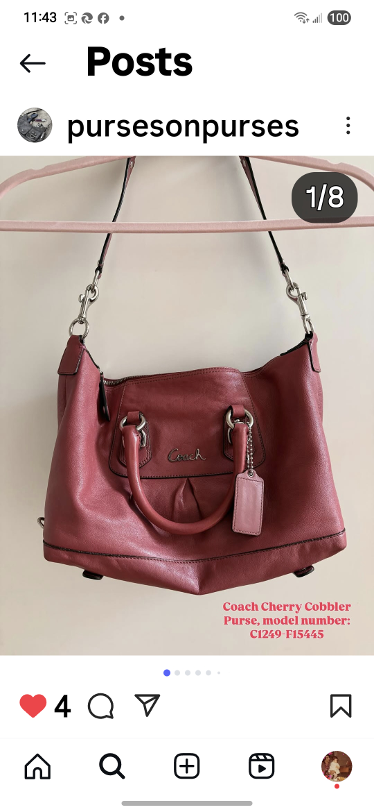 Coach Cherry Cobbler Purse
