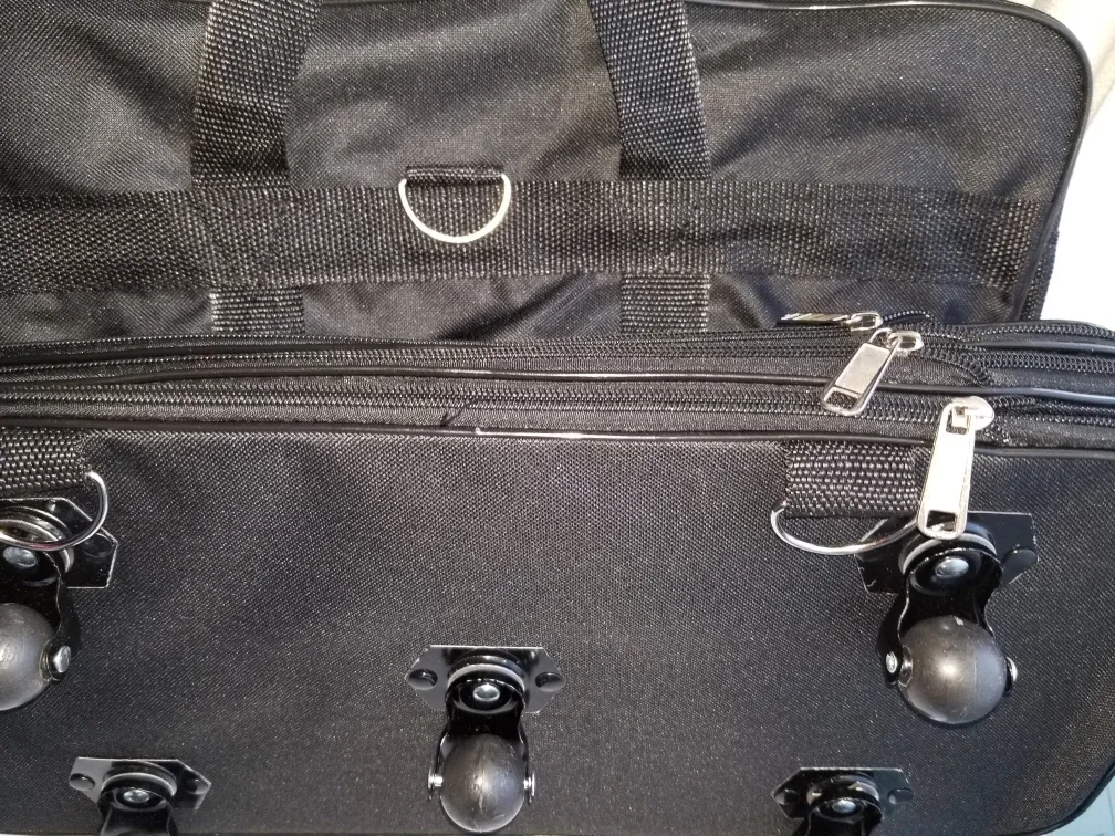 SPORTS Black Expandable Tote Bag with Rolling Wheeled 🥕 image indicator(4)