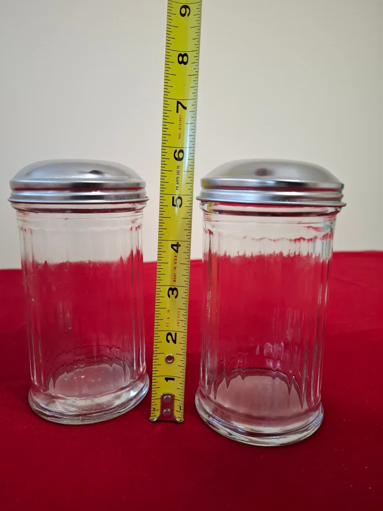 Pair of Retro Glass Sugar Dispensers $5 Each image indicator(6)