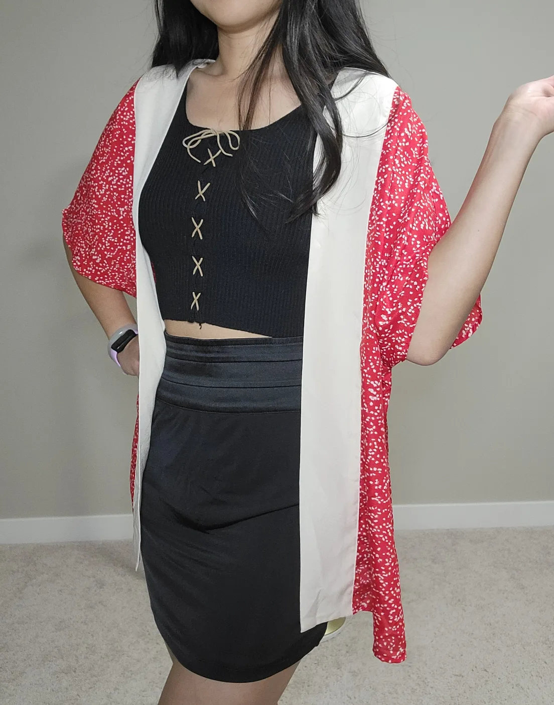 Forever 21 Red Kimono cardigan thumbnail