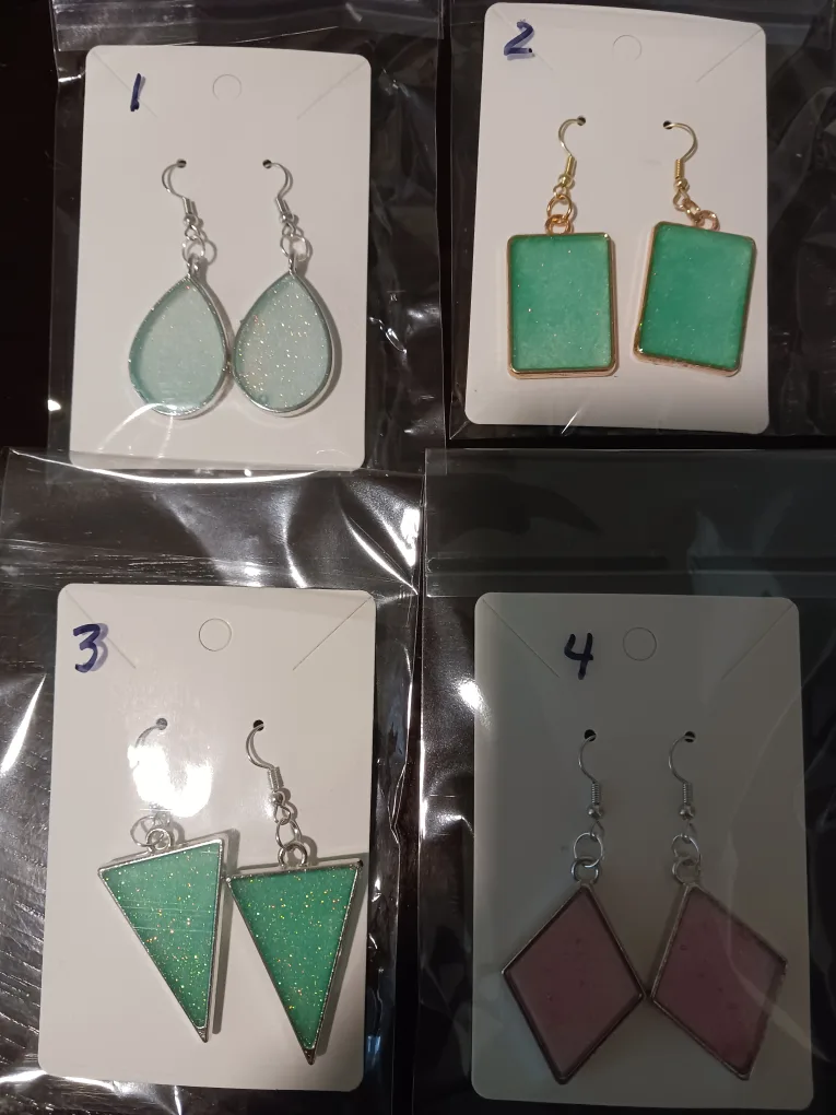 Handmade Epoxy Resin Earrings