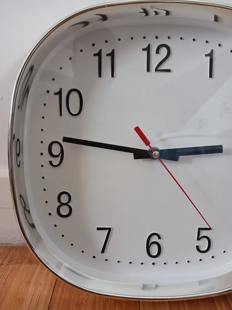 White and Silver Wall Clock image indicator(2)