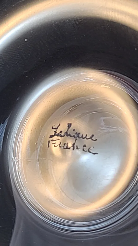 Lalique France Crystal Finch Bird Ring Dish image indicator(3)