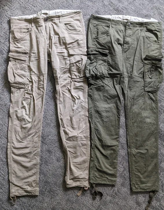 Two Pairs of Men's Cargo  Jack & Jones Pants thumbnail
