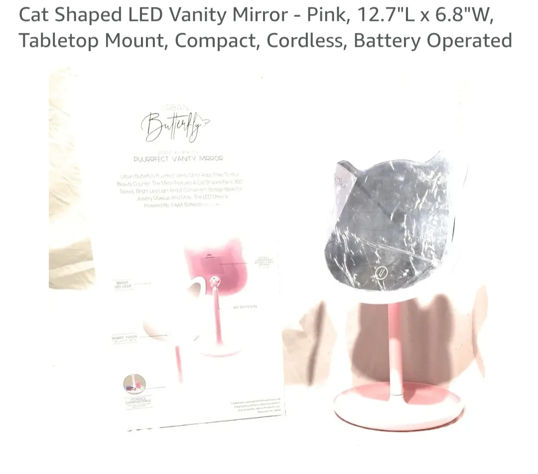 Urban Butterfly Vanity Mirror - Pink image indicator(2)