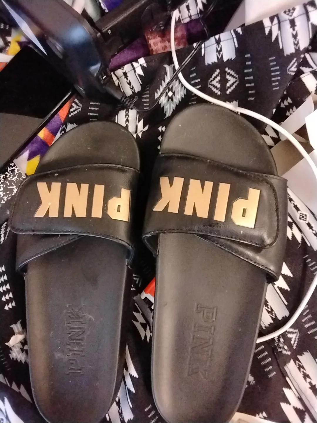 PINK Victoria's Secret Black Slides thumbnail