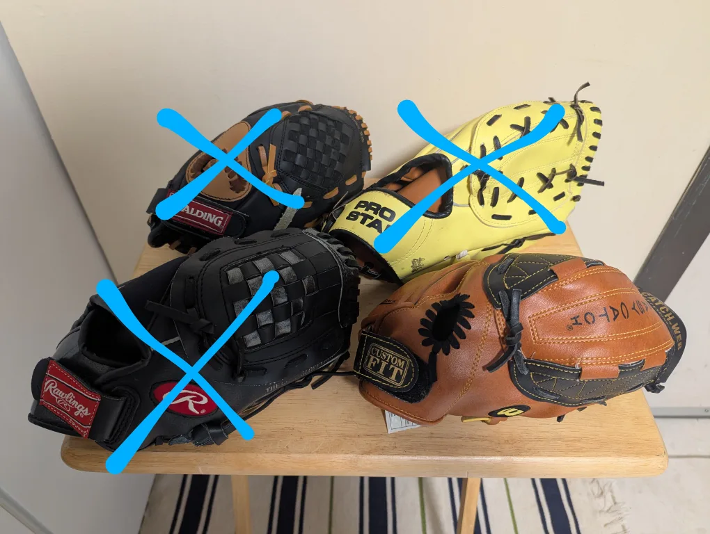 Let's Play Ball! - Baseball Gloves Assortment ~ *Pre-Loved* image indicator(3)