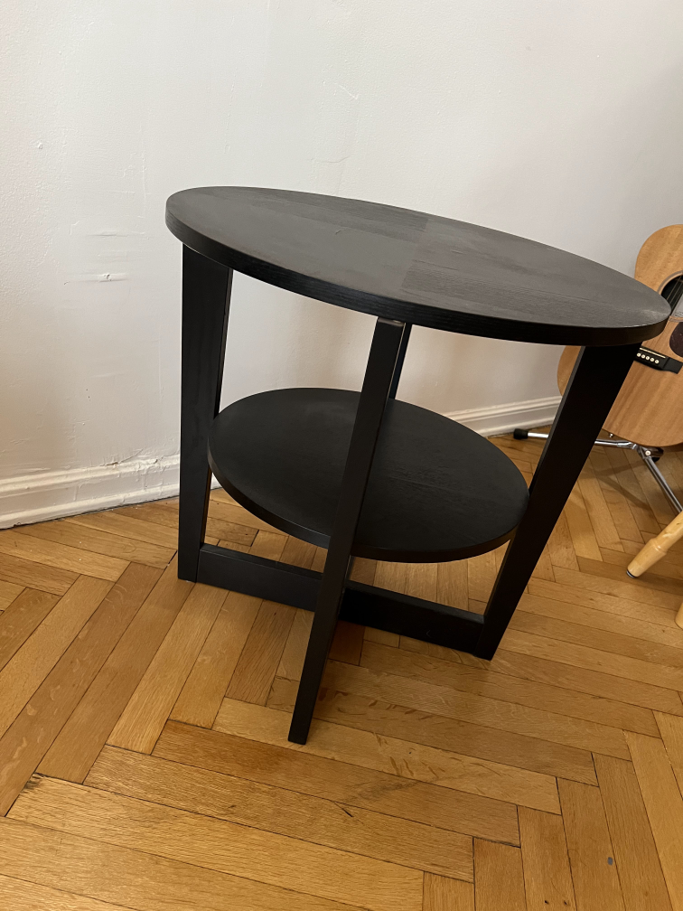 Black Wooden Side Table