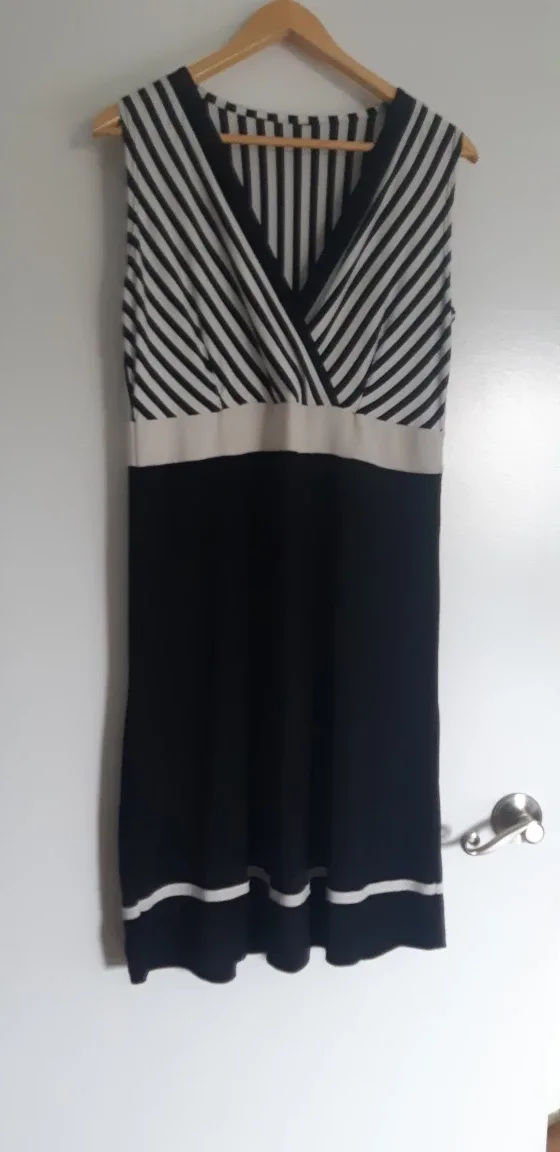 Striped & Black Dress in size M/L thumbnail