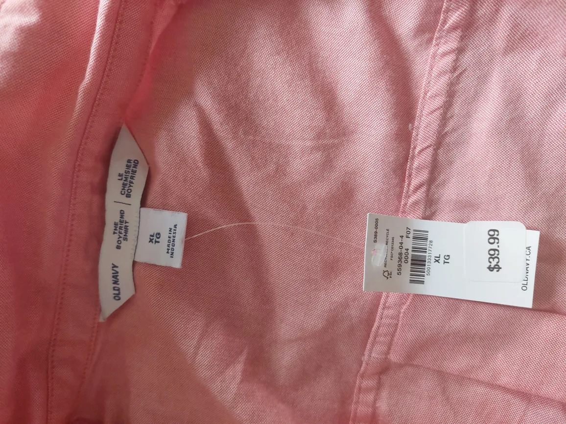 Last chance- New Old Navy Boyfriend Shirt - XL image indicator(3)