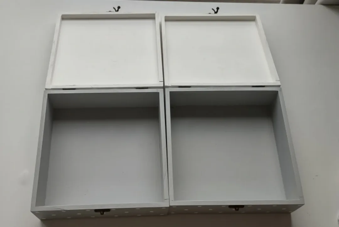 Two Decorative Storage Wooden Boxes image indicator(7)