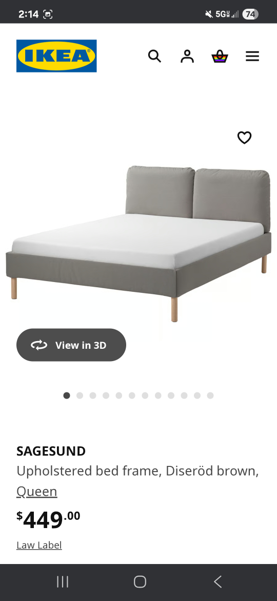 IKEA SAGESUND Bed and Mattress Full - photo 2