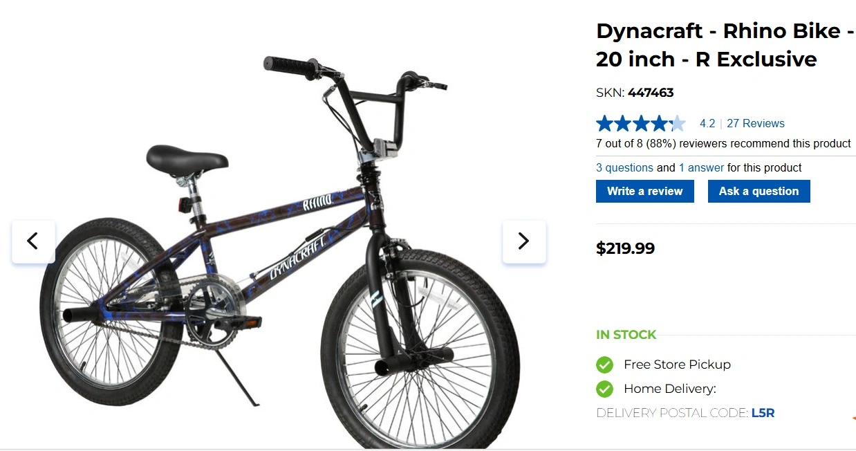 Dynacraft Rhino BMX Bike Karrot - Main Image