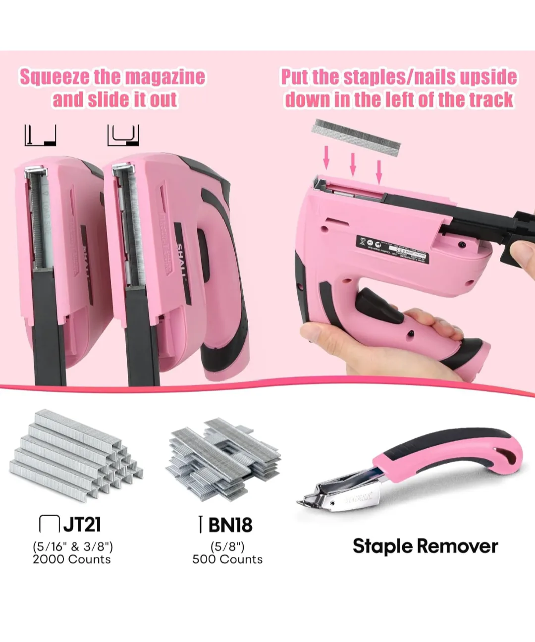Rechargeable Cordless Staple Gun Kit image indicator(6)