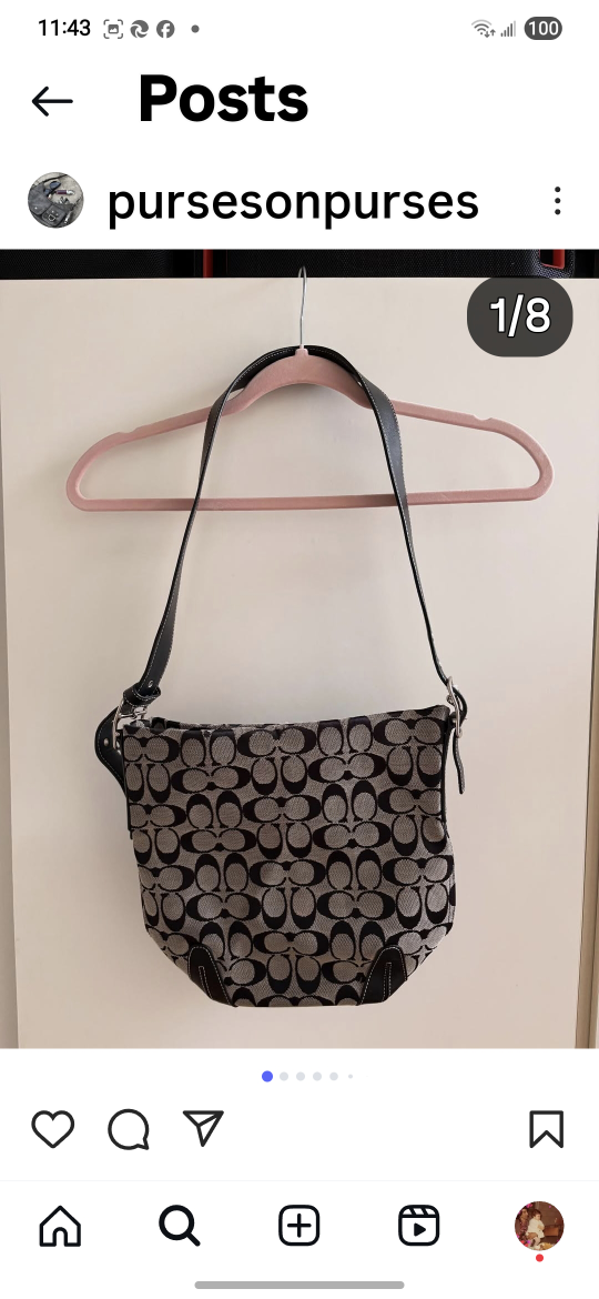 Coach Jacquard Printed Over the Shoulder Bucket Bag