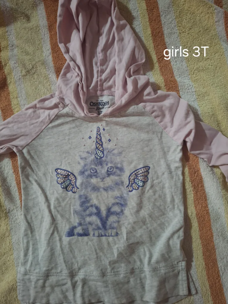 OshKosh Girls 3T Hooded Shirt thumbnail