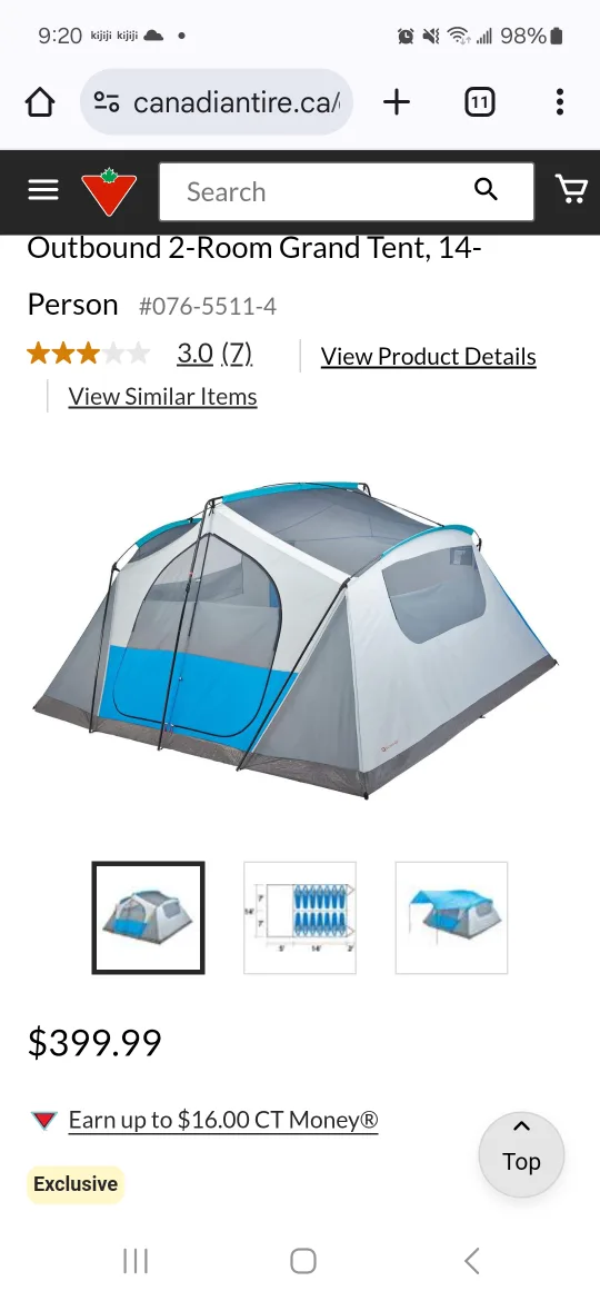 Outbound 2-Room Grand Tent - 14 Person thumbnail
