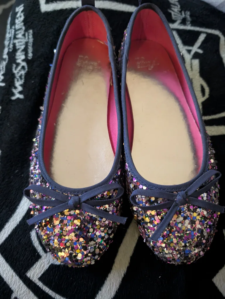 Glitter Ballet Flats size 3 thumbnail