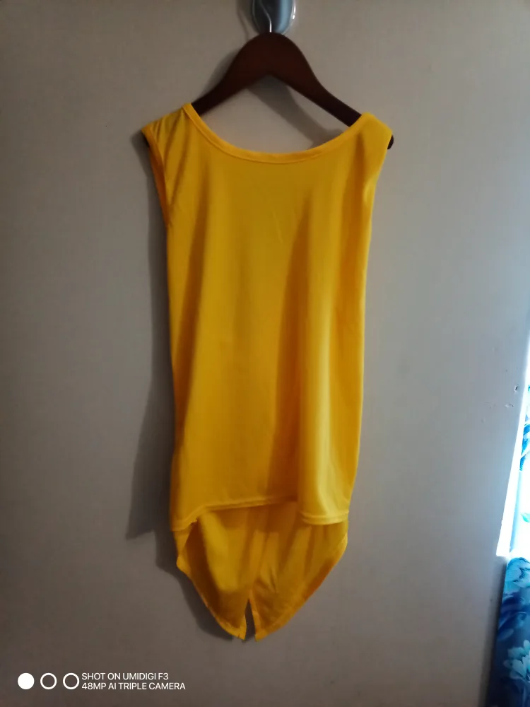 Swipe👉Yellow Sleeveless Top and White Top thumbnail