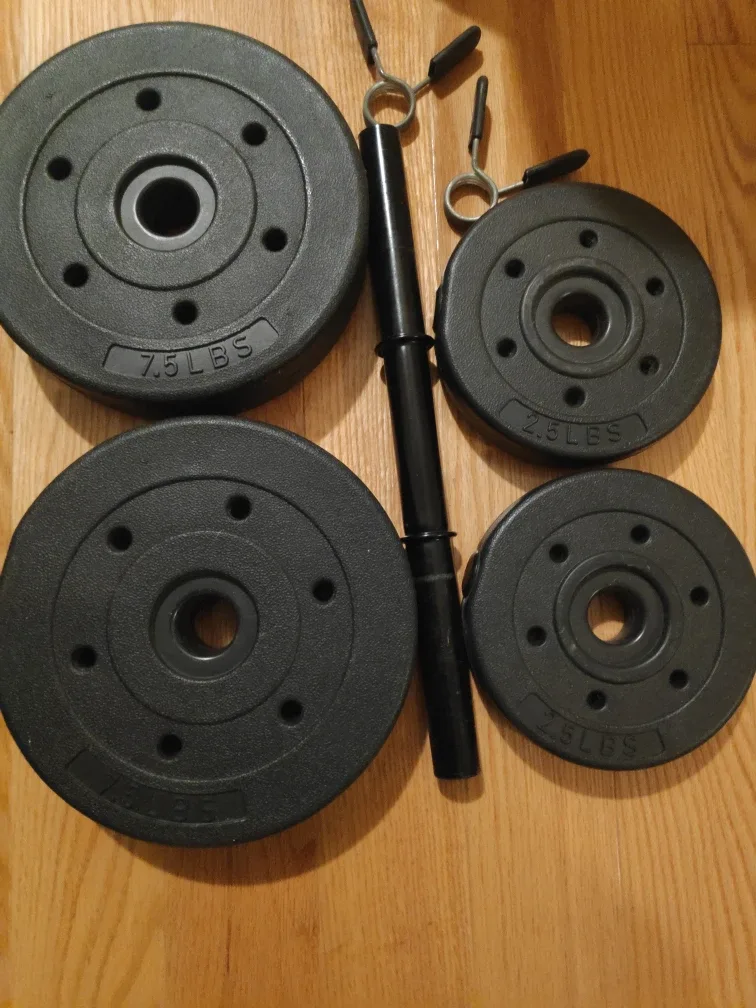 Adjustable Dumbbell Set - upto 30lbs on single image indicator(3)