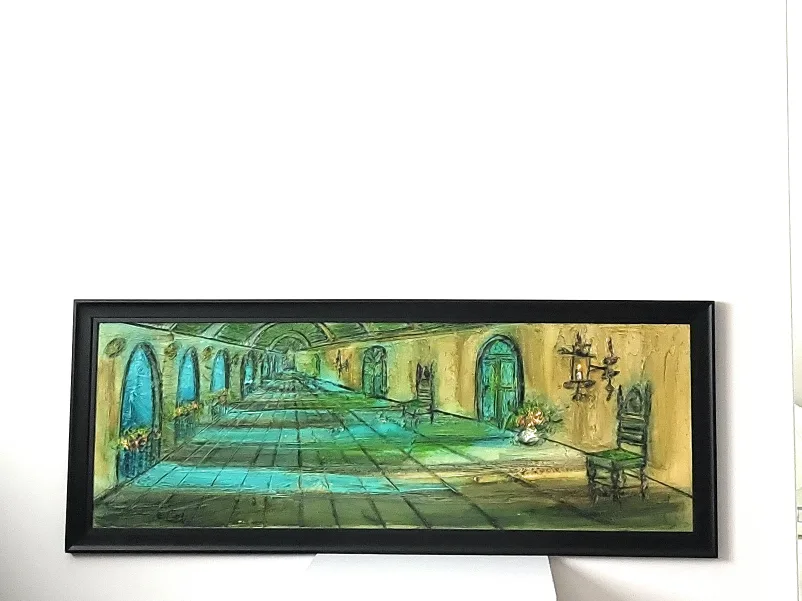 original E. Cien Textured painting. 62 x 24 . Etta Benjamin Cien image indicator(3)