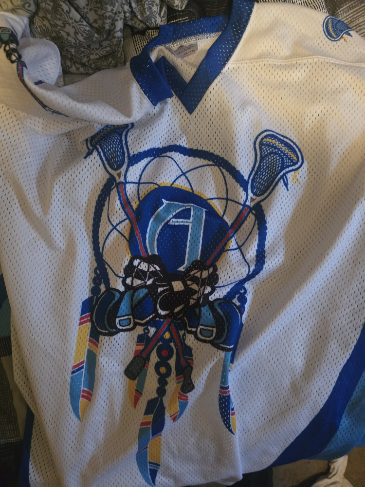 White & Blue Lacrosse Jersey