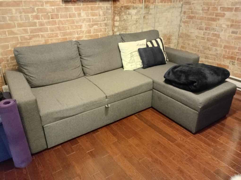 Grey Sectional Couch with Storage