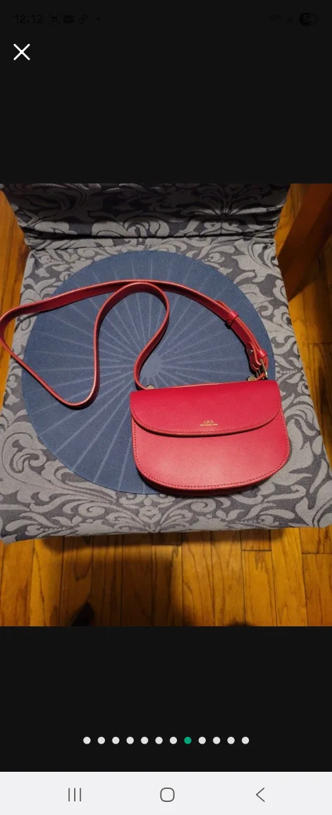 A.P.C. Red Leather Crossbody Bag image indicator(7)