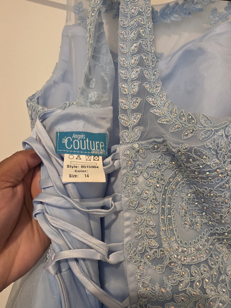 Angels Couture Light Blue Dress Size 14 - photo 3