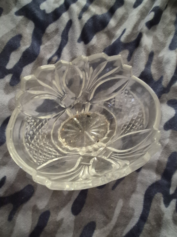 Vintage Clear Glass Candy Dish