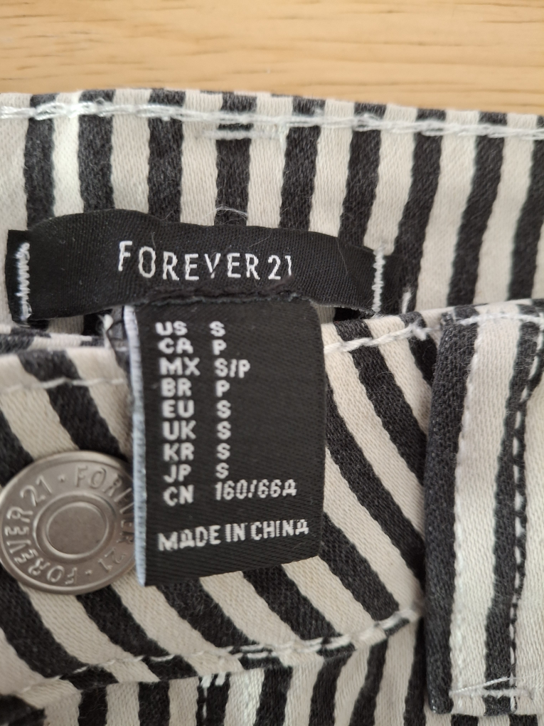 Forever 21 Striped Shorts, Size S - photo 2