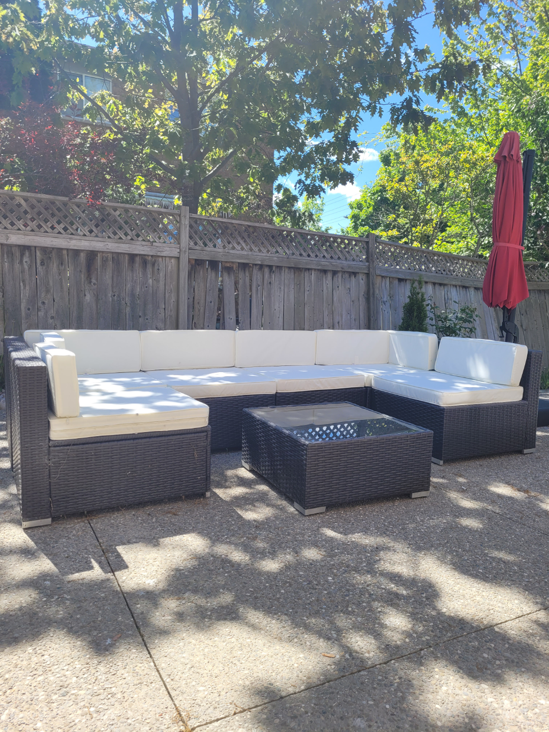 Outdoor Sectional Sofa Set with umbrella - photo 2