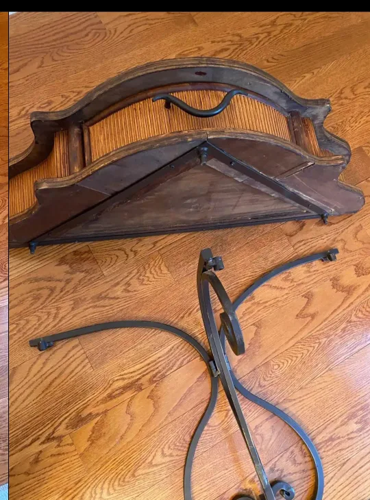 LAST weekend!! Vintage Half-Moon Console Table image indicator(5)