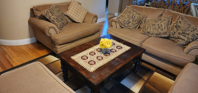Brown Couch Set with Accent Pillows - photo 5