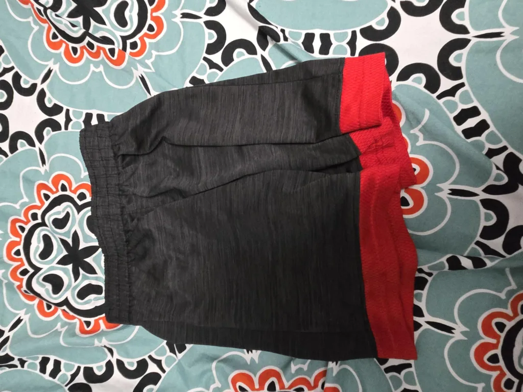 Athletic Shorts - Grey & Red. #freecycle thumbnail