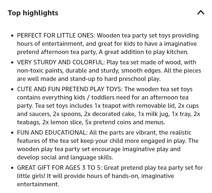 NEW!   Wooden Tea Set Toy for Kids image indicator(7)