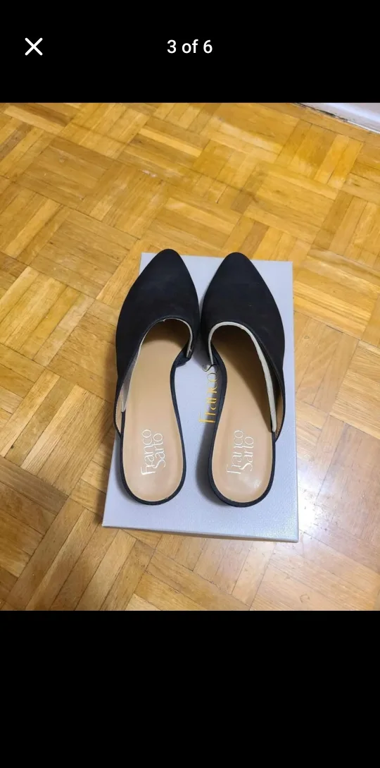 Women's Franco Sarto Black Mules - sz 10 image indicator(3)
