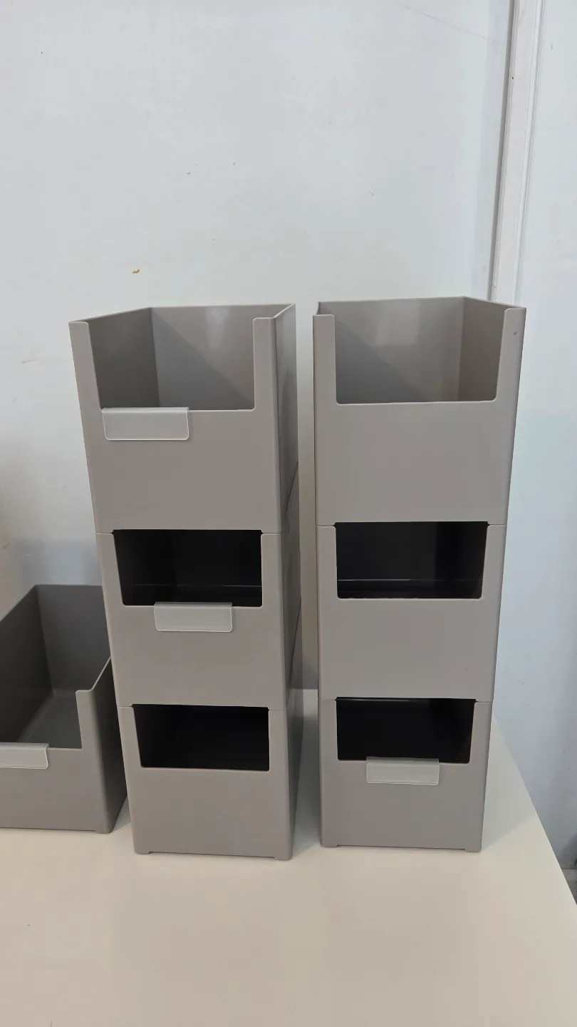 Gray Stackable Storage Containers thumbnail