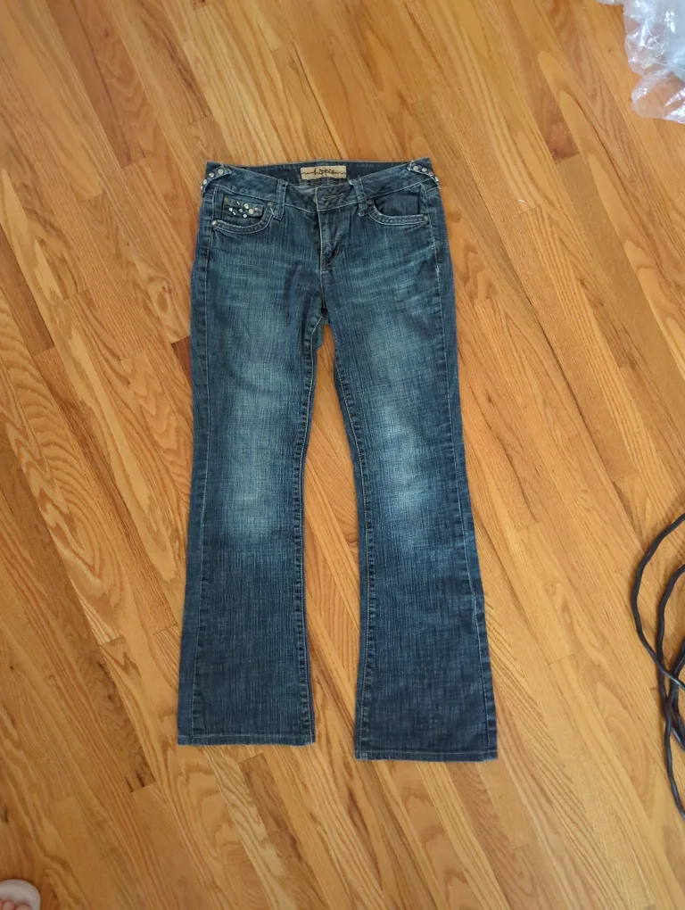 Vintage Bejeweled Flare Jeans image indicator(3)