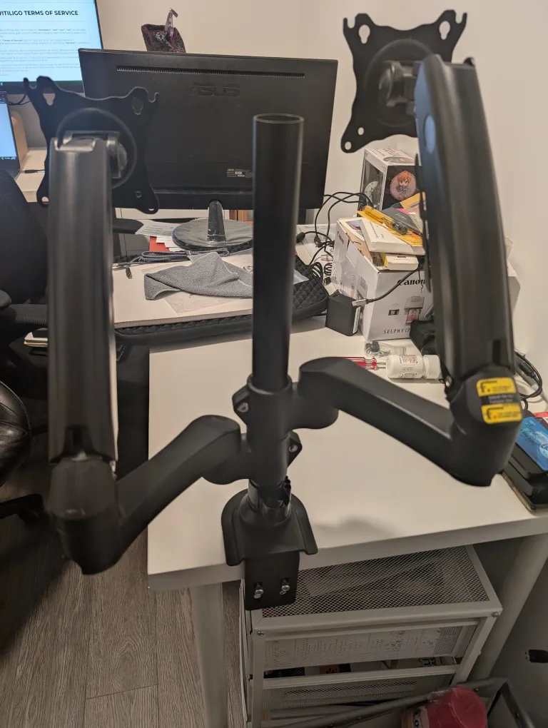 HUANUO Dual Monitor Stand - 17-32inch support 75x75 or 100x100 image indicator(2)