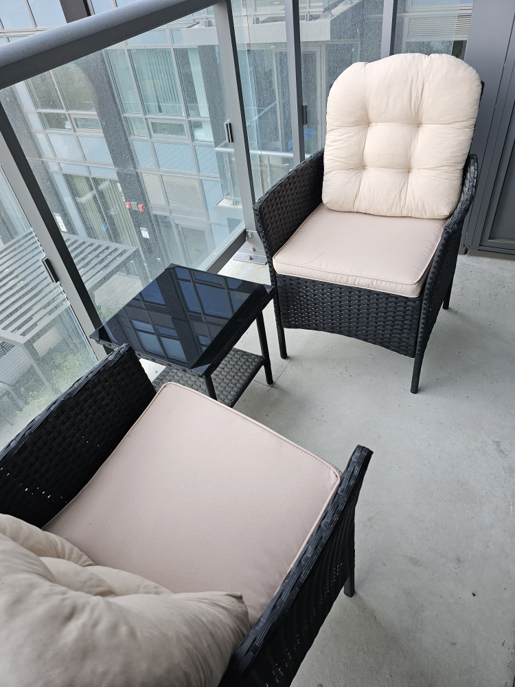 Wicker Patio Furniture 3 Piece + Cushions