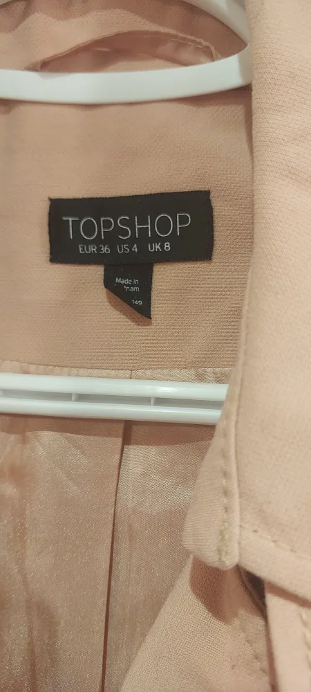 Topshop Trench Coat - Size US 4, Blush Pink image indicator(2)