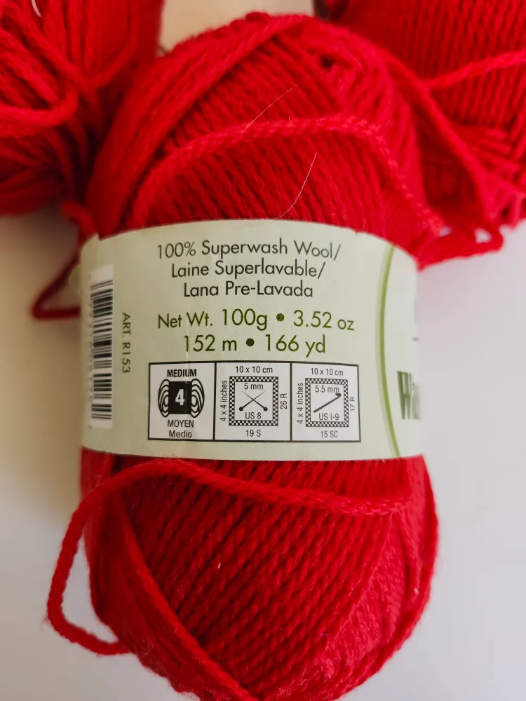 Moda Dea True Red Washable Wool Yarn image indicator(2)