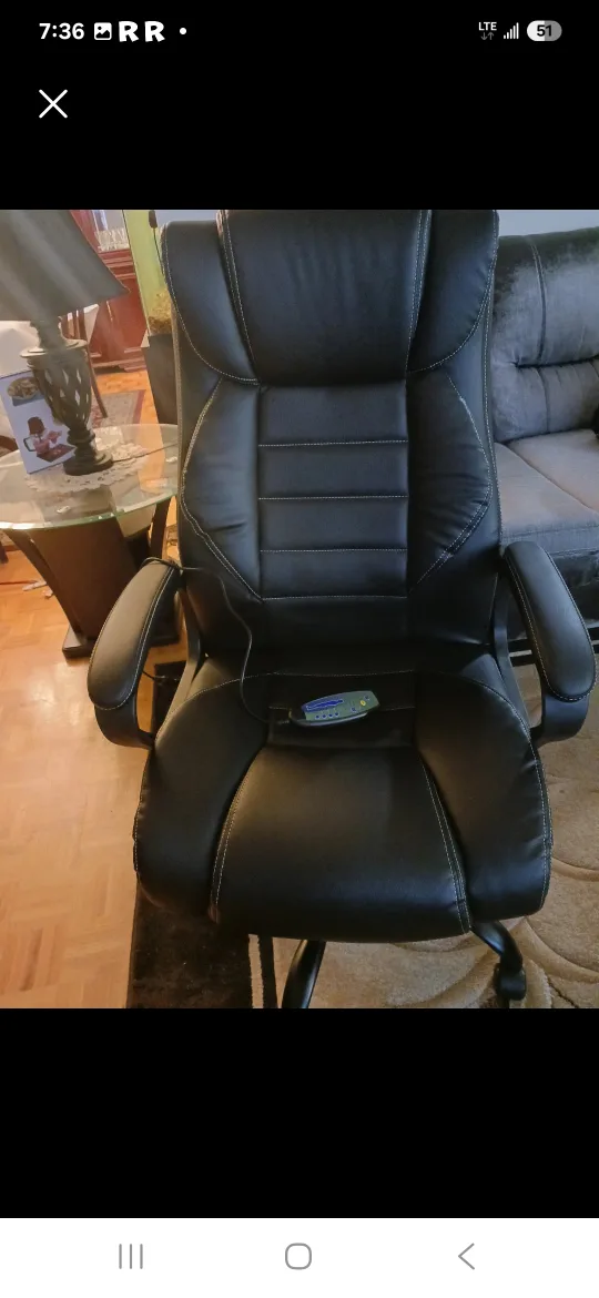 Black Leather Office Chair thumbnail