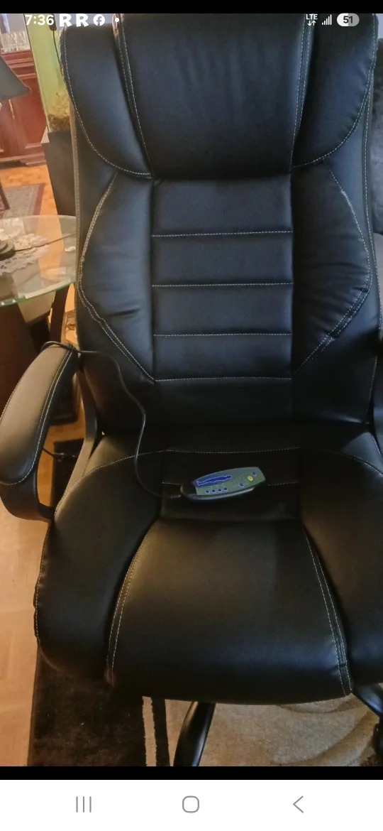 Black Leather Office Chair image indicator(2)