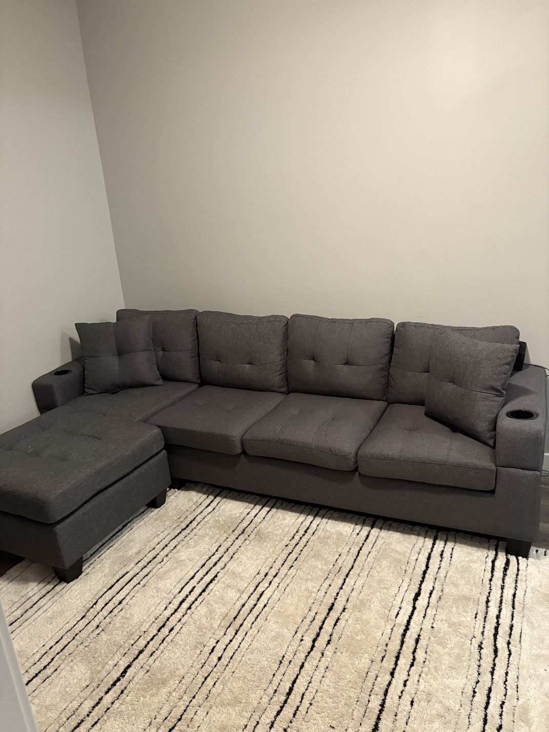 iFurniture Klara Reversible Sectional Sofa - Grey - photo 2
